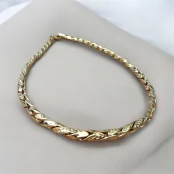 Collier Grosse Maille Palmier 45cm En Plaqué Or 18 carats Bijoux Femme