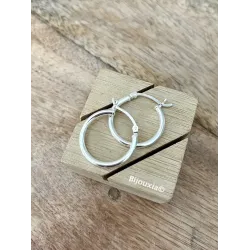 Créoles Rondes 2cm Argent Massif 925/1000