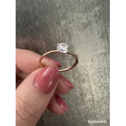 Bague Solitaire Plaqué Or 18 CARATS 5 Microns Tailles 50 à 64