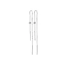 Boucles D'oreilles Chaîne Traversante Avec Cristal Zirconium En Argent Massif 925/000
