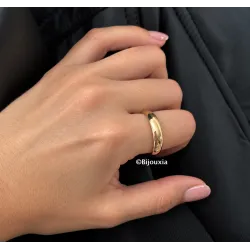 Bague Alliance Ronde Lisse Plaqué Or 18 Carats Bijoux Tailles 48 à 76
