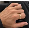 Bague Alliance Ronde Lisse Plaqué Or 18 Carats Bijoux Tailles 48 à 76