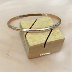 Bracelet Demi-Jonc 4MM X 6,6 CM Plaqué Or 18 Carats 750/1000