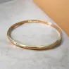 Bracelet Demi-Jonc 4MM X 6,6 CM Plaqué Or 18 Carats 750/1000