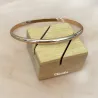 Bracelet Demi-Jonc 4MM x 6,2 CM Plaqué Or 18 Carats 750/1000