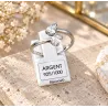 Bague Toi Et Moi Double Cristal Moissanite En Argent 925/1000 T50-52-54-56-58-60