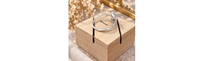 Bague Toi Et Moi Double Cristal Moissanite En Argent 925/1000 T50-52-54-56-58-60