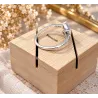 Bague Toi Et Moi Double Cristal Moissanite En Argent 925/1000 T50-52-54-56-58-60