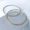 Créoles Lisses Diamètre 8 cm En Plaqué or 18 Carats 750/1000