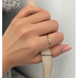 Bague Alliance Fine Plaqué Or 18 Carats 750/000 Tailles 48 à 70