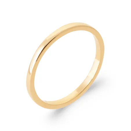 Bague Fine Fil Carré 2MM Plaqué or 18 CARATS 750/000 T 50 à 60