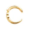 Boucles D'oreilles Unitaire Bague d'oreille Plaqué Or 18K Cristal Oz 750/000