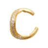 Boucles D'oreilles Unitaire Bague d'oreille Microserti Cz Plaqué Or 18K 750/000