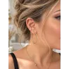 Boucles D'oreilles Unitaire Bague d'oreille Microserti Cz Plaqué Or 18K 750/000