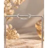 Boucles D'oreilles Puces Croissants de Lune Empierrés Argent 925/000 Rhodié