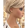 Boucles D'oreilles Puces Croissants de Lune Empierrés Cz Plaqué Or 18K 750/000