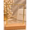 Boucles D'oreilles Anneaux + Lunes pendantes Zirconiums Plaqué Or 18K 750/000