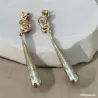 Boucles D'oreilles Pendantes Martelées Goutte D'Eau En Plaqué Or 18K 750/000