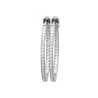 Créoles Empierrées Zirconium Microserti Diamètre 2.9CM Argent 925/000 Rhodié