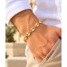 Bracelet Maille Grain De Café 19 CM Plaqué or 18 Carats 750/000