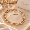 Bracelet Maille Grain De Café 19 CM Plaqué or 18 Carats 750/000
