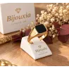 Bague Chevalière Onyx Plaqué Or 18 CARATS T50 à T68