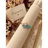 Bague Pierres Naturelles Agate Bleu et Nacre En Plaqué or 18 Carats 750/1000