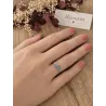 Bague Pierres Naturelles Agate Bleu et Nacre En Plaqué or 18 Carats 750/1000
