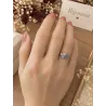 Bague Pierres Naturelles Agate Bleu et Nacre En Plaqué or 18 Carats 750/1000