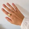 Bague Pièce Médaille Motif Croix En Plaqué or 18 Carats 750/000 T50à 60