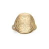 Bague Pièce Médaille Motif Croix En Plaqué or 18 Carats 750/000 T50à 60