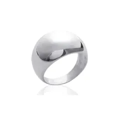 Bague Jonc Bombée Argent Massif 925/1000 Tailles 50 à 60