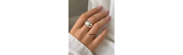 Bague Jonc Bombée Argent Massif 925/1000 Tailles 50 à 60