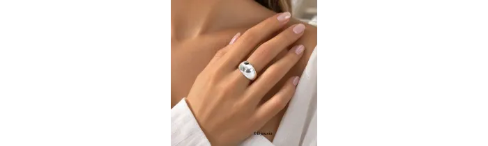 Bague Jonc Bombée Argent Massif 925/1000 Tailles 50 à 60