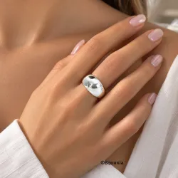 Bague Jonc Bombée Argent Massif 925/1000 Tailles 50 à 60