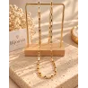 Chaîne Maillons Rectangulaires 60CM En Plaqué Or 18 Carats 750/1000 Bijoux MIXTE