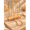 Chaîne Maillons Rectangulaires 60CM En Plaqué Or 18 Carats 750/1000 Bijoux MIXTE