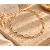 Chaîne Maillons Entrelacés 60CM En Plaqué Or 18 Carats 750/1000 Bijoux MIXTE