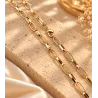 Chaîne Maillons Entrelacés 60CM En Plaqué Or 18 Carats 750/1000 Bijoux MIXTE