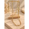 Chaîne Maillons Entrelacés 60CM En Plaqué Or 18 Carats 750/1000 Bijoux MIXTE