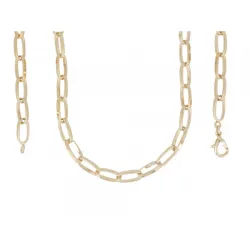 Chaîne Maillons Entrelacés 60CM En Plaqué Or 18 Carats 750/1000 Bijoux MIXTE