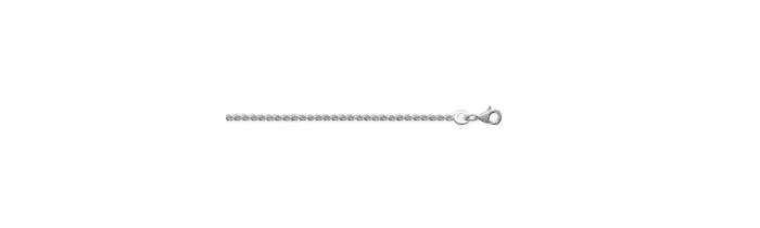 Chaîne Maille corde 45 cm x 1.75 mm En Argent Massif 925/1000 Rhodié Poinçonné