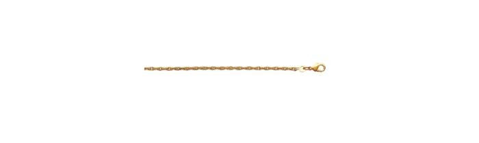 Chaîne Maille corde 45 cm x 1.75 mm En Plaqué Or 18 Carats 750/000