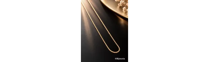 Chaîne Maille corde 45 cm x 1.75 mm En Plaqué Or 18 Carats 750/000