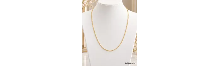 Chaîne Maille corde 45 cm x 1.75 mm En Plaqué Or 18 Carats 750/000