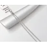Chaîne Maille corde 45 cm x 1.75 mm En Argent Massif 925/1000 Rhodié Poinçonné