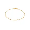 Bracelet maille gourmette ornées de fines boules En Plaqué or 18 Carats 750/1000