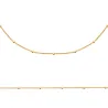 Chaîne maille gourmette ornées de fines boules En Plaqué or 18 Carats 750/1000
