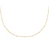 Chaîne maille gourmette ornées de fines boules En Plaqué or 18 Carats 750/1000