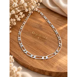 Chaîne Maille Figaro 5MM X 50 CM Argent Massif 925/1000 Bijoux Homme
